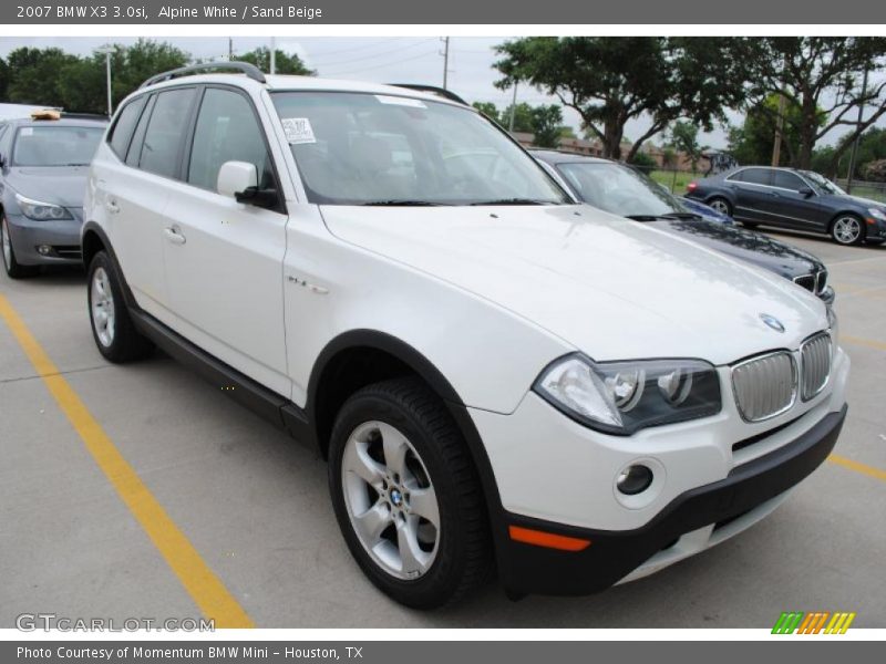 Alpine White / Sand Beige 2007 BMW X3 3.0si