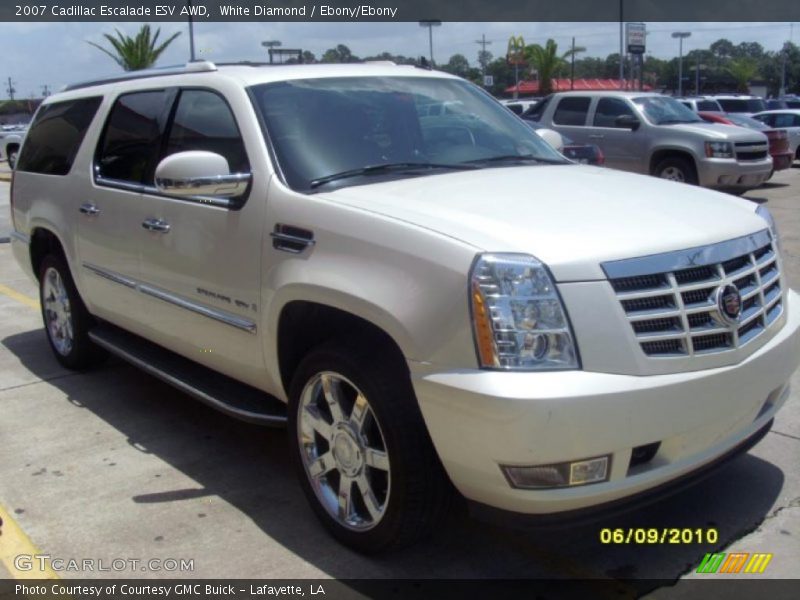 White Diamond / Ebony/Ebony 2007 Cadillac Escalade ESV AWD