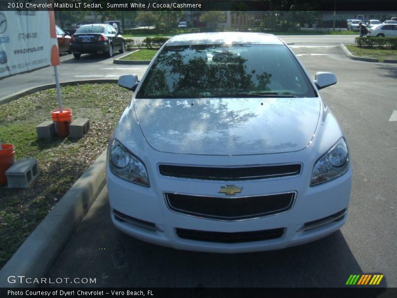 Summit White / Cocoa/Cashmere 2010 Chevrolet Malibu LT Sedan