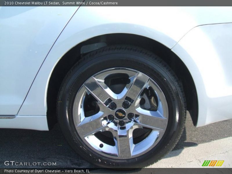 Summit White / Cocoa/Cashmere 2010 Chevrolet Malibu LT Sedan
