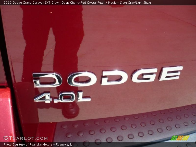Deep Cherry Red Crystal Pearl / Medium Slate Gray/Light Shale 2010 Dodge Grand Caravan SXT Crew