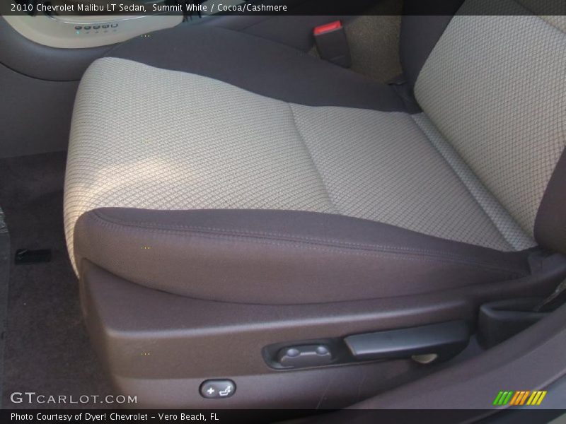 Summit White / Cocoa/Cashmere 2010 Chevrolet Malibu LT Sedan