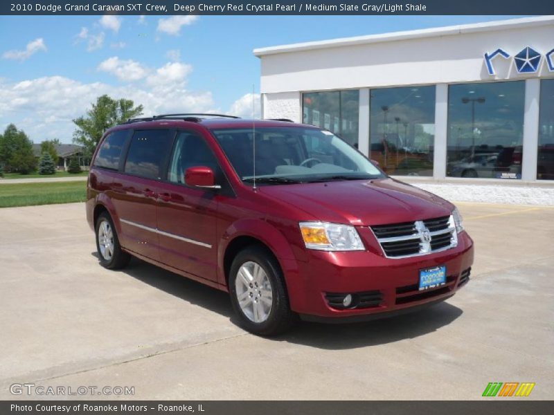 Deep Cherry Red Crystal Pearl / Medium Slate Gray/Light Shale 2010 Dodge Grand Caravan SXT Crew