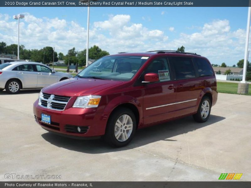 Deep Cherry Red Crystal Pearl / Medium Slate Gray/Light Shale 2010 Dodge Grand Caravan SXT Crew