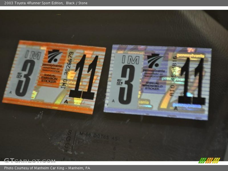 Black / Stone 2003 Toyota 4Runner Sport Edition