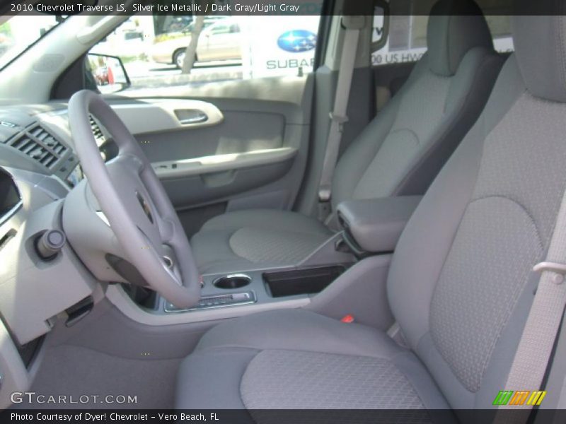 Silver Ice Metallic / Dark Gray/Light Gray 2010 Chevrolet Traverse LS