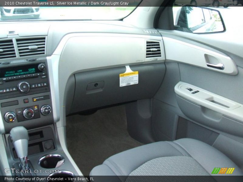 Silver Ice Metallic / Dark Gray/Light Gray 2010 Chevrolet Traverse LS