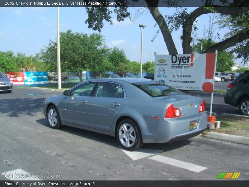 Silver Moss Metallic / Titanium 2009 Chevrolet Malibu LS Sedan