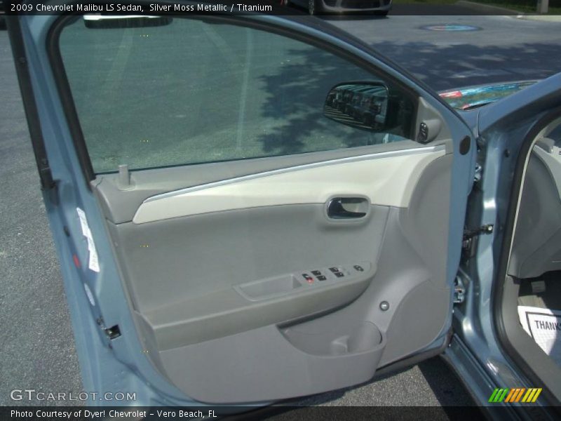 Silver Moss Metallic / Titanium 2009 Chevrolet Malibu LS Sedan