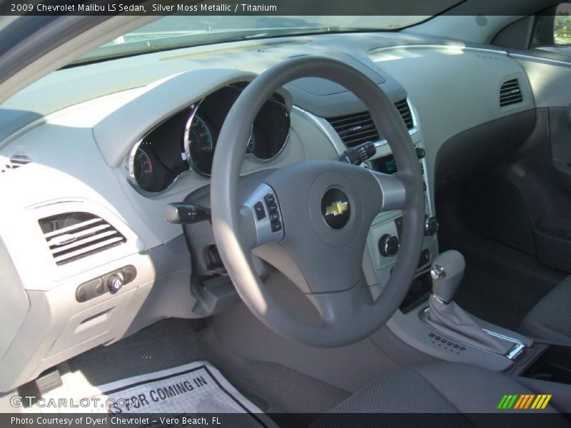 Silver Moss Metallic / Titanium 2009 Chevrolet Malibu LS Sedan