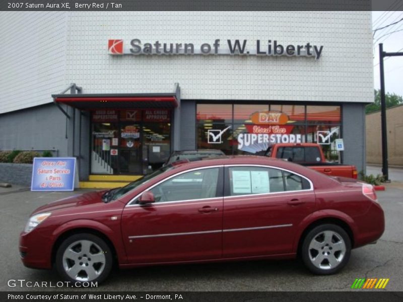 Berry Red / Tan 2007 Saturn Aura XE
