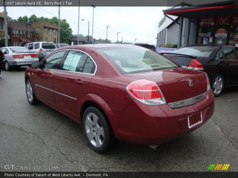 Berry Red / Tan 2007 Saturn Aura XE