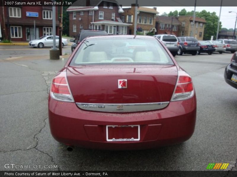 Berry Red / Tan 2007 Saturn Aura XE
