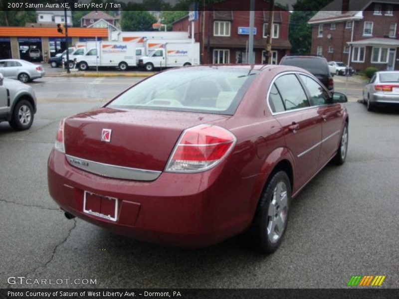Berry Red / Tan 2007 Saturn Aura XE