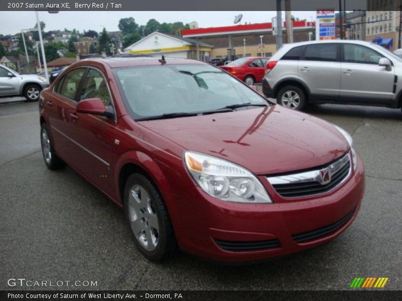 Berry Red / Tan 2007 Saturn Aura XE