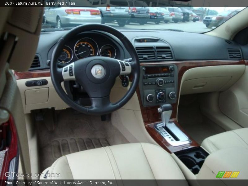 Berry Red / Tan 2007 Saturn Aura XE