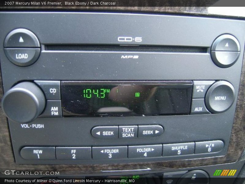 Black Ebony / Dark Charcoal 2007 Mercury Milan V6 Premier