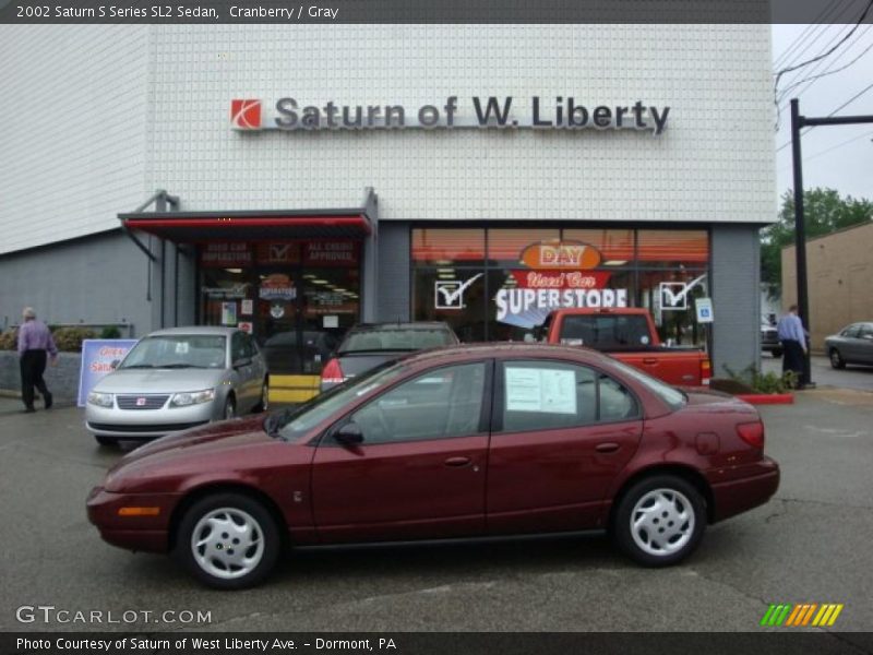 Cranberry / Gray 2002 Saturn S Series SL2 Sedan