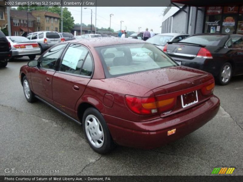 Cranberry / Gray 2002 Saturn S Series SL2 Sedan