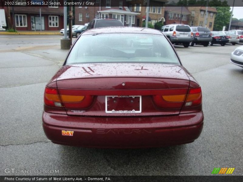 Cranberry / Gray 2002 Saturn S Series SL2 Sedan