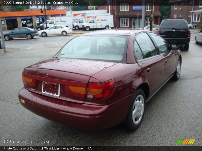 Cranberry / Gray 2002 Saturn S Series SL2 Sedan
