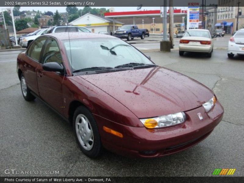 Cranberry / Gray 2002 Saturn S Series SL2 Sedan