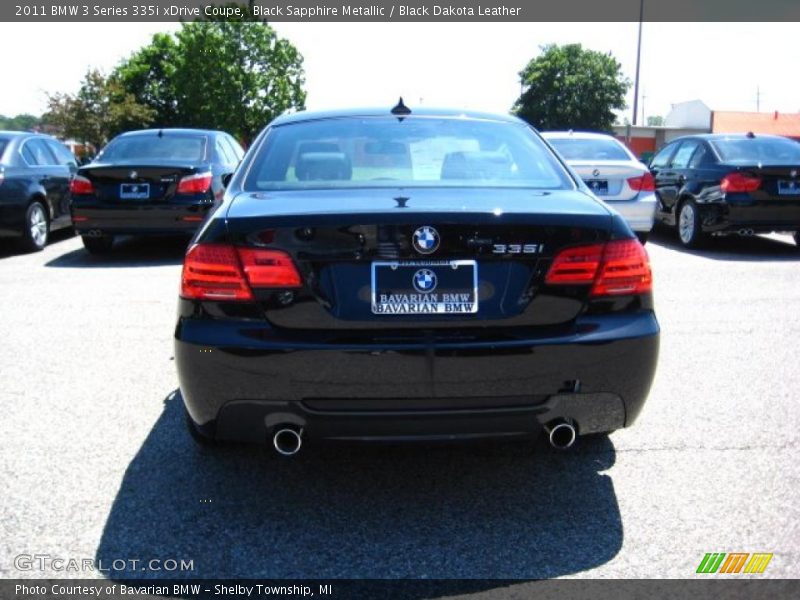 Black Sapphire Metallic / Black Dakota Leather 2011 BMW 3 Series 335i xDrive Coupe