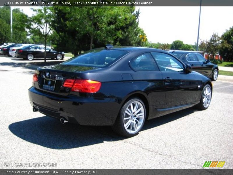 Black Sapphire Metallic / Black Dakota Leather 2011 BMW 3 Series 335i xDrive Coupe