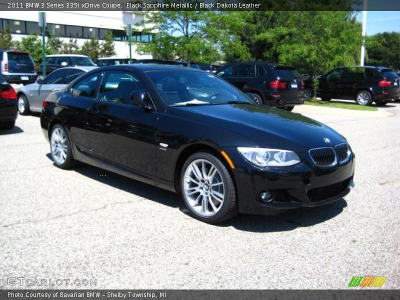 Black Sapphire Metallic / Black Dakota Leather 2011 BMW 3 Series 335i xDrive Coupe