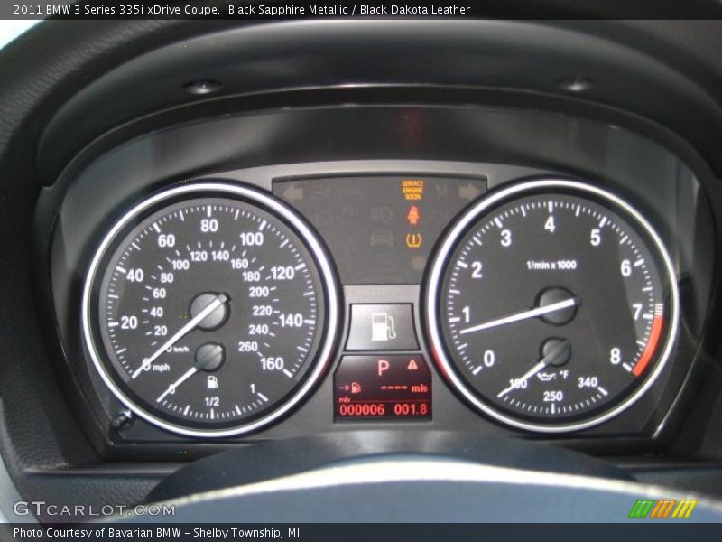 Black Sapphire Metallic / Black Dakota Leather 2011 BMW 3 Series 335i xDrive Coupe