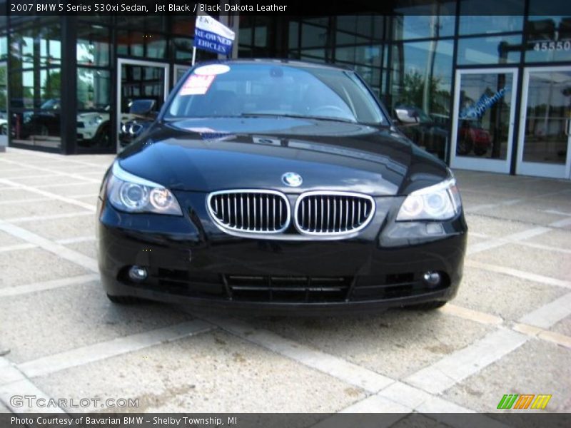 Jet Black / Black Dakota Leather 2007 BMW 5 Series 530xi Sedan