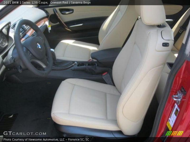 Crimson Red / Savanna Beige 2011 BMW 1 Series 128i Coupe