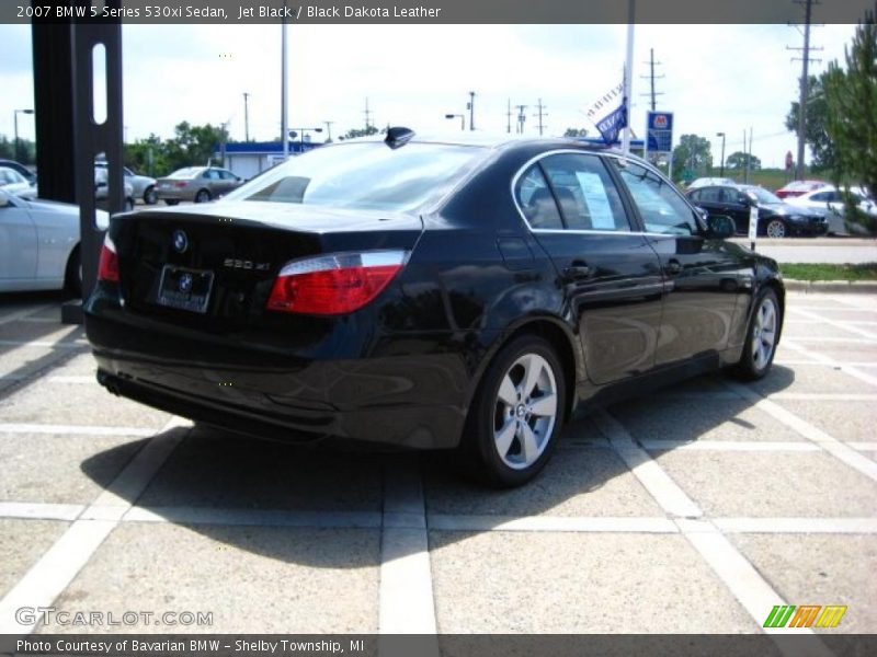 Jet Black / Black Dakota Leather 2007 BMW 5 Series 530xi Sedan