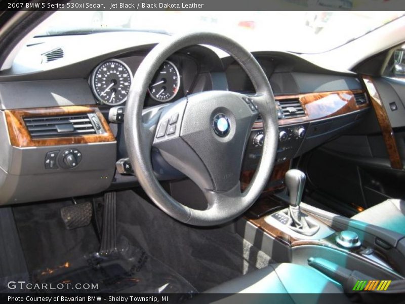 Jet Black / Black Dakota Leather 2007 BMW 5 Series 530xi Sedan