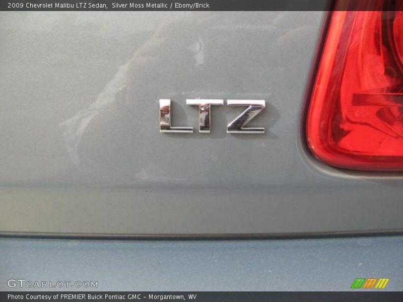 Silver Moss Metallic / Ebony/Brick 2009 Chevrolet Malibu LTZ Sedan