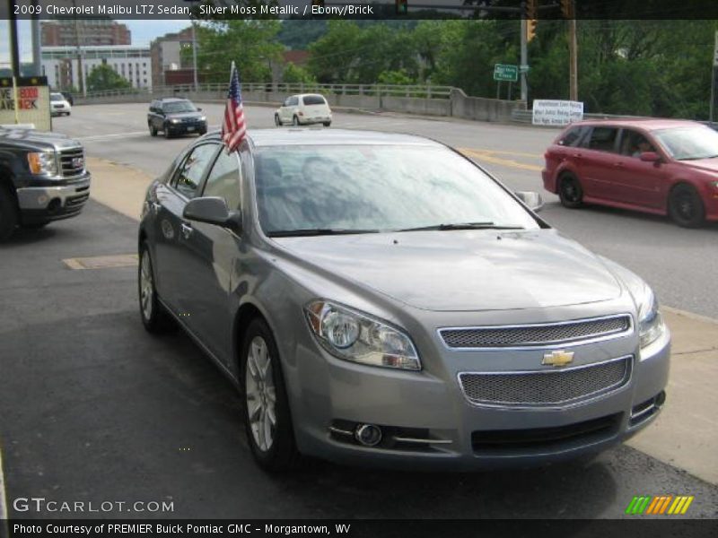 Silver Moss Metallic / Ebony/Brick 2009 Chevrolet Malibu LTZ Sedan