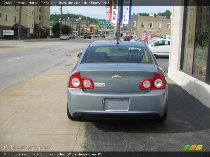 Silver Moss Metallic / Ebony/Brick 2009 Chevrolet Malibu LTZ Sedan