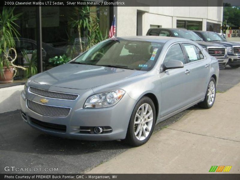 Silver Moss Metallic / Ebony/Brick 2009 Chevrolet Malibu LTZ Sedan