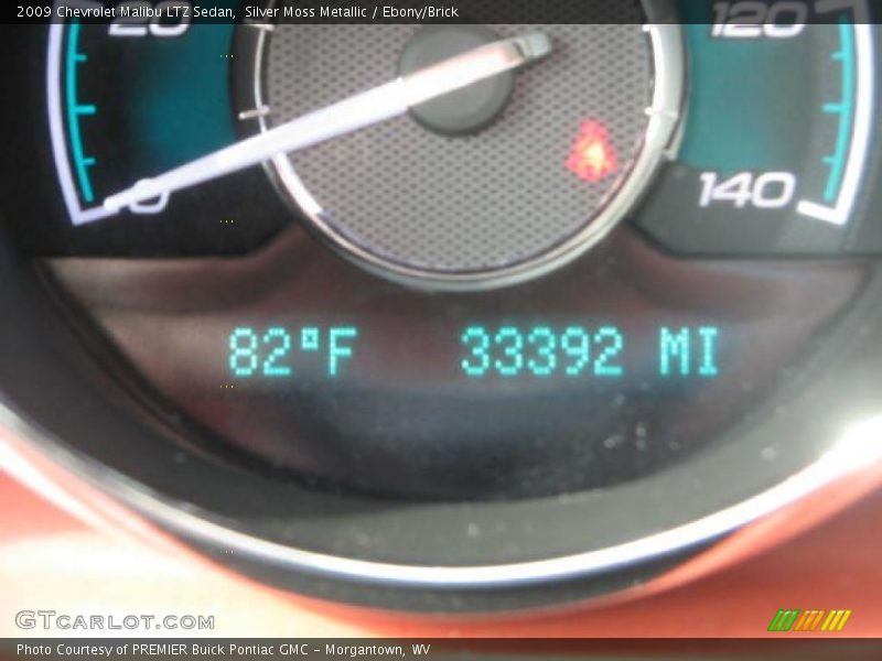 Silver Moss Metallic / Ebony/Brick 2009 Chevrolet Malibu LTZ Sedan