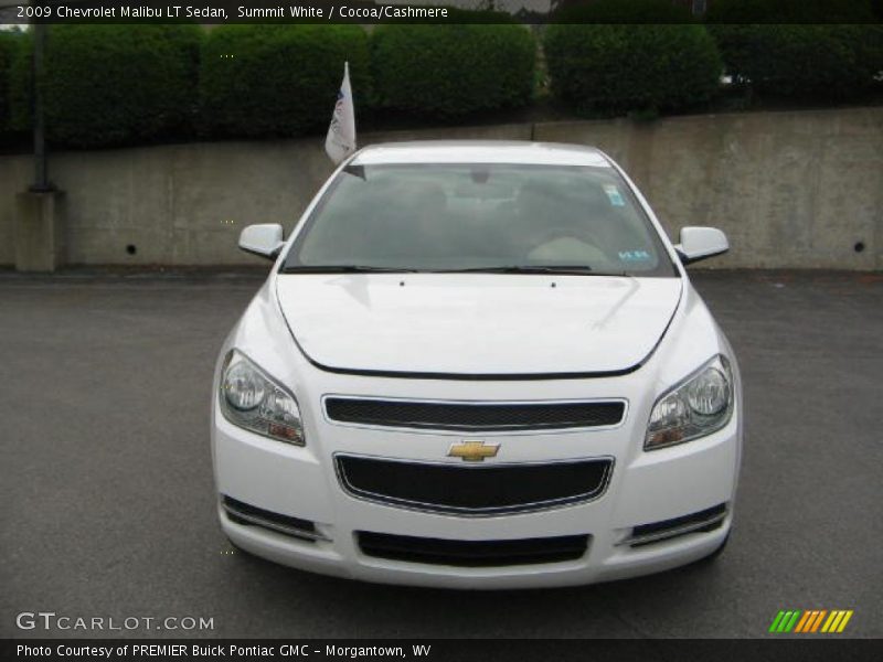Summit White / Cocoa/Cashmere 2009 Chevrolet Malibu LT Sedan