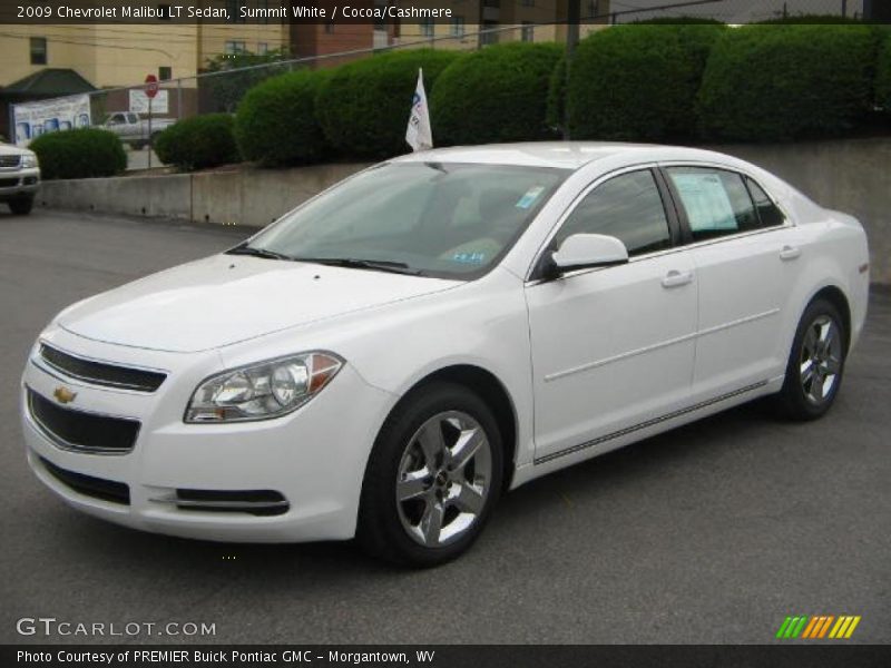 Summit White / Cocoa/Cashmere 2009 Chevrolet Malibu LT Sedan