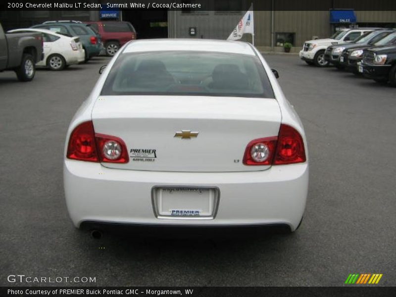 Summit White / Cocoa/Cashmere 2009 Chevrolet Malibu LT Sedan