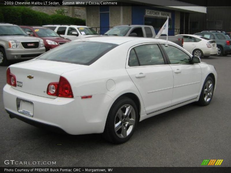 Summit White / Cocoa/Cashmere 2009 Chevrolet Malibu LT Sedan