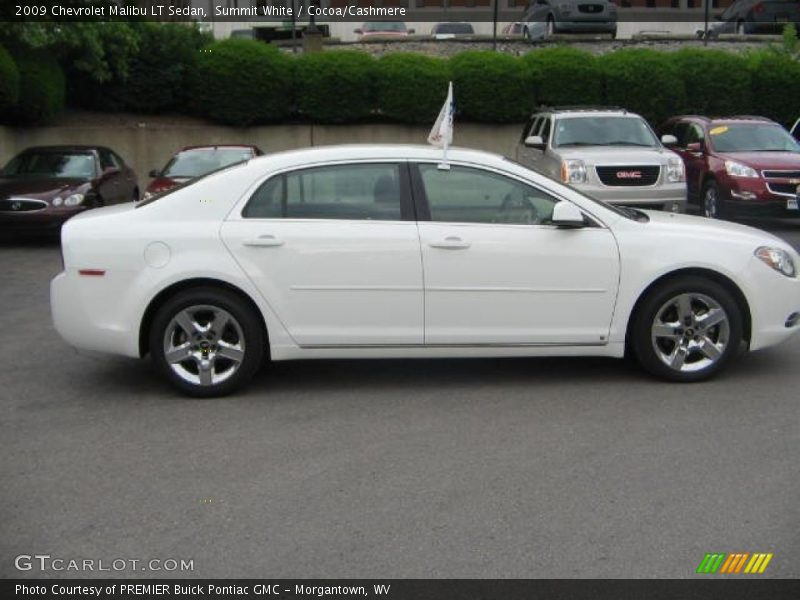 Summit White / Cocoa/Cashmere 2009 Chevrolet Malibu LT Sedan