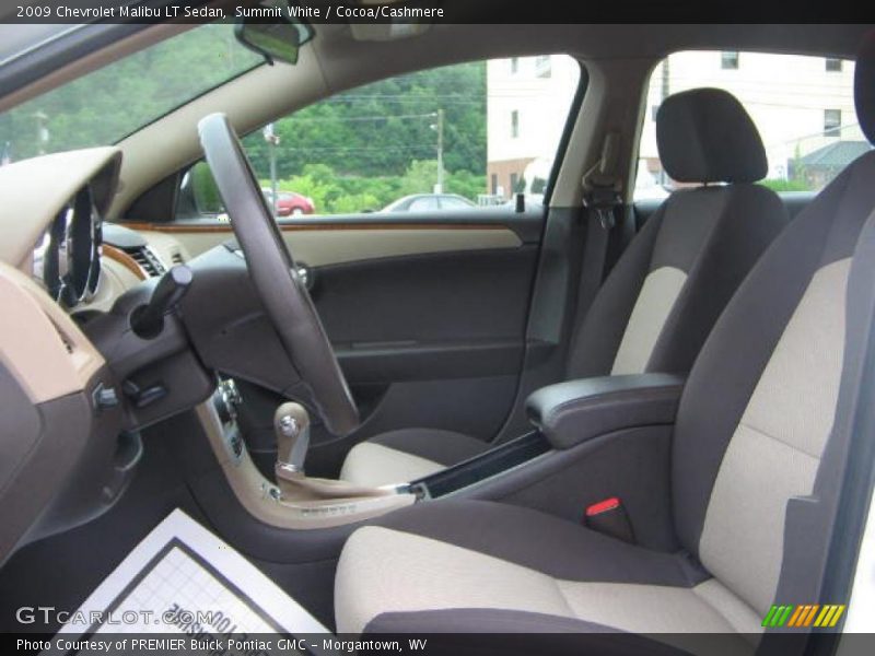 Summit White / Cocoa/Cashmere 2009 Chevrolet Malibu LT Sedan