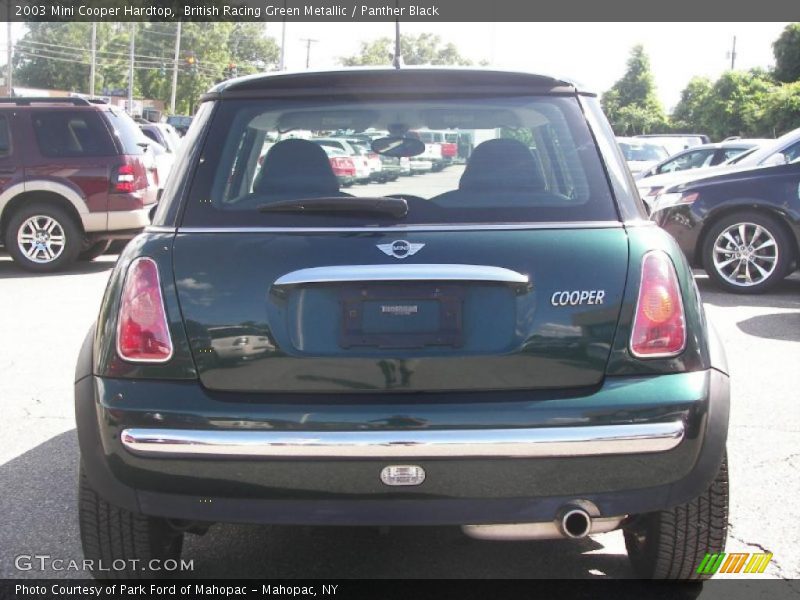 British Racing Green Metallic / Panther Black 2003 Mini Cooper Hardtop