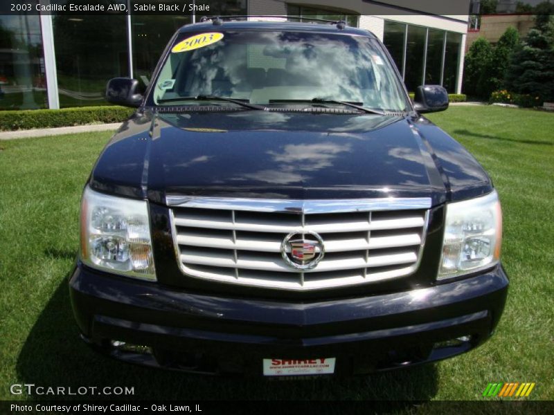 Sable Black / Shale 2003 Cadillac Escalade AWD