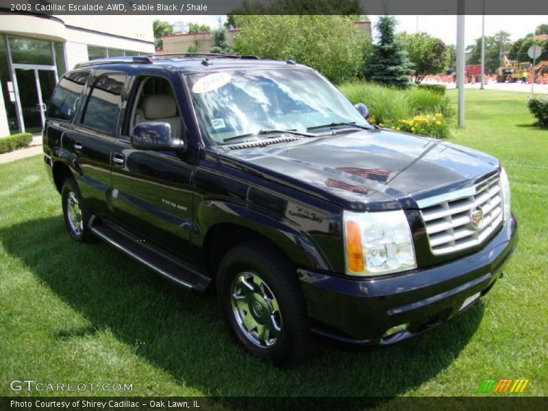 Sable Black / Shale 2003 Cadillac Escalade AWD