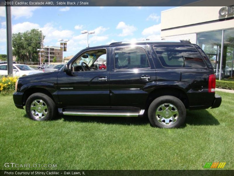 Sable Black / Shale 2003 Cadillac Escalade AWD