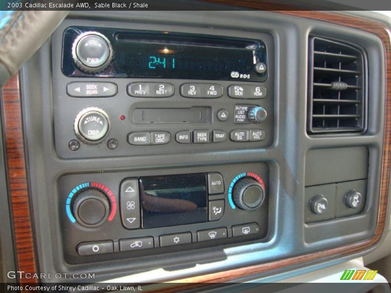 Sable Black / Shale 2003 Cadillac Escalade AWD